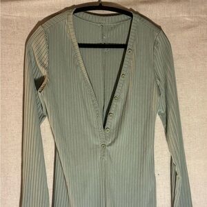 Green One-piece Pajama Romper